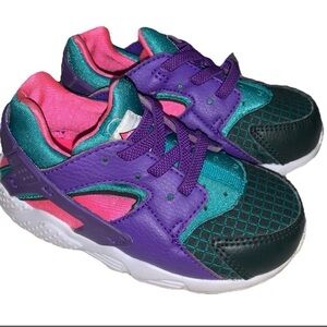 Nike Kids Sneakers in Purple, Pink, and Teal